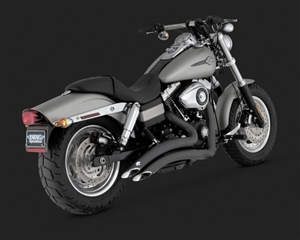 Harley Dyna Big Radius 2-Into-2 Black Exhaust