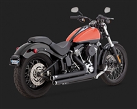 Harley Softail Black Big Shots Staggered Exhaust
