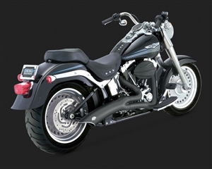 Harley Softail Black Big Radius 2-Into-1 Exhaust
