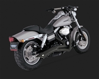 Harley Dyna Big Radius 2-Into-1 Black Exhaust