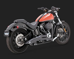 Harley Softail Black Big Radius 2-Into-1 Exhaust