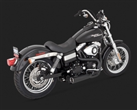 Harley Dyna Competition Series 2-Into-1 Black Exhaust