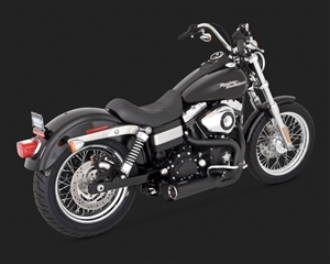 Harley Dyna Competition Series 2-Into-1 Black Exhaust