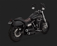 Harley Dyna Hi-Output Grenades 2-Into-2 Black/Pearl Nickle Exhaust