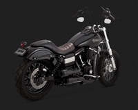 Harley Dyna Hi-Output Grenades 2-Into-2 Black Exhaust