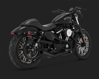 Harley Sportster Black 2-Into-1 Upsweep Exhaust