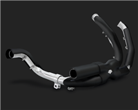 Harley Touring Black Power Dual Head Pipes
