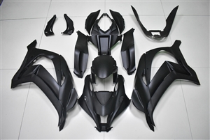 Motorcycle Fairings Kit - 2016-2020  Kawasaki ZX10R Matte Black Fairings | ZX106202