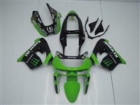 Motorcycle Fairings Kit - 1998-1999 Kawasaki ZX9R Green/Black Custom Fairings | ZX9891