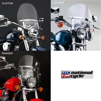 Suzuki VS800 Intruder 1992-2004 Windscreen Heavy Duty custom, low boy, ranger By National Cycle