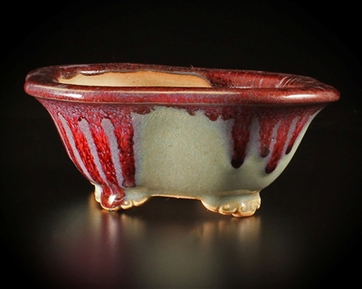 Youzan, (Eimei)Tokoname bonsai pot - Artist ; Shimizu Hideaki