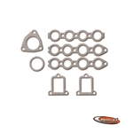 PN 13-009 -- Buick,  L8, OHV 320.2 / 5.2L ('36-'52), 3 Sections, plus 2 Riser Gaskets (Use both if needed): Plus 1 Down-Pipe Gasket and 1 Ring Gasket, Manifold or Headers, 7 Piece Set