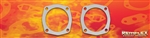 PN 8064 -- 3-7/8" Hole Size, 4-Bolt Connector Gasket, (Lemon Header Pattern), 3-7/16" Bolt Hole Spacing, 2/Set