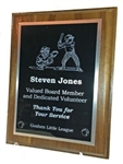 Laser Engraved solid wood plaque with piano finish