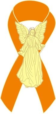 Angel Awareness Ribbon PIn - Orange