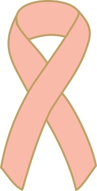 Uterine Cancer Awareness Ribbon Pin - Peach