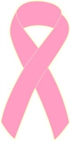 1" Breast Cancer Awareness Ribbon Pins - Pink
