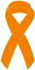 1" Cancer Awareness Ribbon Pins - Orange