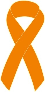 1" Cancer Awareness Ribbon Pins - Orange