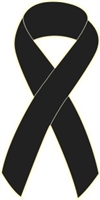 1" Cancer Awareness Ribbon Pins - Black