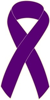 1" Cancer Awareness Ribbon Pins - Purple