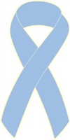 1" Cancer Awareness Ribbon Pins - Light Blue