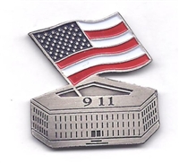 9 11 Pentagon Pin w/ Flag