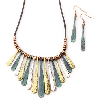 Zia Burst Necklace - Patina - Package (3)