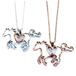 Wire Horse and Heart - Copper or Silver- Package (3)