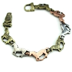 Three Tone Running Horse Bracelet - Package (3)