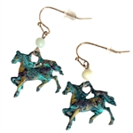 JE317PT - Show Horse Earrings - Patina - Package (3)