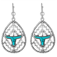 Aztec Tear Drop Steer Earrings - Package (3)