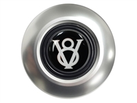 Hot Rod V8 Satin Covert 6-bolt Horn Button