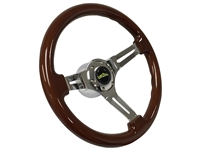 LimeWorks , Mahogany , Wood , Steering Wheel , Chrome Spoke , GM Spline , Ididit , Flaming River , Universal Column ,