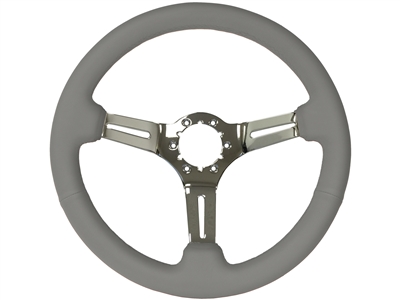 S6 , Sport , grey , leather , Steering Wheel , chrome Center , auto pro usa , GM , MOPAR , FORD , Corvette , Mustang , Charger , Challenger , Camaro , El camino , Impala , bel air , nova , chevy II , oldsmobile , firebird , bronco , vw ,