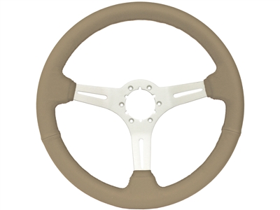 S6 , Sport , tan , leather , Steering Wheel , brushed Center , Auto Pro USA , Volante , GM , MOPAR , FORD , Corvette , Mustang , Charger , Challenger , Camaro , El camino , Impala , bel air , nova , chevy II , oldsmobile , firebird , bronco , vw ,