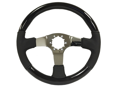 Auto pro usa , Volante , Black ash, Wood , Steering Wheel , chrome , Black , GM , MOPAR , FORD , Corvette , Mustang , Charger , Challenger , Camaro , El camino , Impala , bel air , nova , chevy II , oldsmobile , firebird , bronco , vw , volkswagen ,