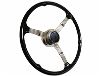 Banjo Steering Wheel Kit , Hot Rod , Street Rod , F100 , Deluxe , Super Deluxe , Truck , Standard , Ford , GM , De Luxe , V8 , Embossed V8 , Black ,