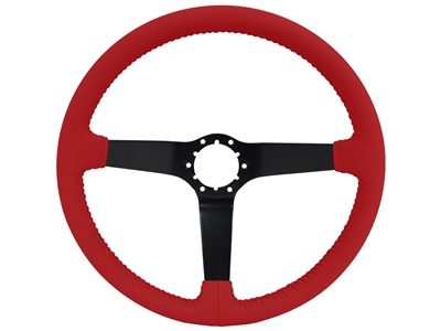 Auto Pro USA , Volante , S6 , oe restoration , solid , red leather , black , Steering Wheel , GM , black , MOPAR , Corvette , Camaro , El camino , Impala , bel air , nova , chevy II , oldsmobile , firebird ,