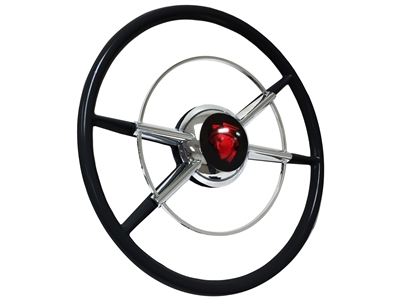 Crestliner Black Steering Wheel Red Mercury Head Kit