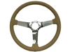 Auto pro usa , volante , S6 , oe restoration , Tan , solid , leather , chrome , Steering Wheel , GM , MOPAR , FORD , Corvette , Mustang , Charger , Challenger , Camaro , El camino , Impala , bel air , nova , chevy II , oldsmobile , firebird , bronco , vw