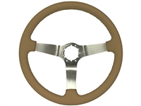 Auto Pro usa , volante , S6 , oe restoration , solid , leather , Tan , Steering Wheel , GM , brushed , Corvette , 1963 , 1964 , 1965 , 1966 , 1967 , 1968 , 1969 , 1970, 1971 , 1972, 1973 , 1974 , 1975 , 1976 , 1977 , 1978 , 1979 , 1980 , 1981 , 1982 ,