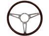 S9 Classic Wood Espresso Steering Wheel LimeWorks Hot Rod Parts
