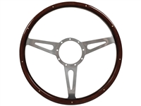 S9 Classic Wood Espresso Steering Wheel LimeWorks Hot Rod Parts