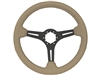 Auto Pro USA , Volante , Sport , tan , leather , Steering Wheel , black Center , anodized , GM , MOPAR , FORD , Corvette , Mustang , Charger , Challenger , Camaro , El camino , Impala , bel air , nova , chevy II , oldsmobile , firebird , bronco , vw ,