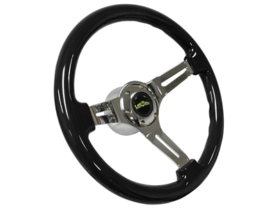 LimeWorks , Black Ash , Wood , Steering Wheel , Chrome Spoke , GM Spline , Ididit , Flaming River , Universal Column ,