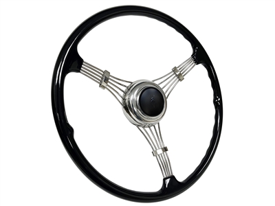 '39 Banjo Steering Wheel Kit with Embossed V8 Horn Button