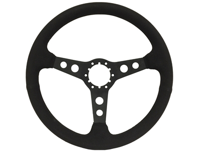 Auto Pro USA , Volante , Sport , Black , suede , hole , Steering Wheel , anodized , Black , GM , MOPAR , FORD , Corvette , Mustang , Charger , Challenger , Camaro , El camino , Impala , bel air , nova , chevy II , oldsmobile , firebird , bronco , vw ,