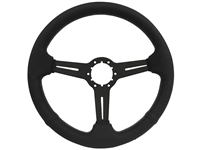 S6 Sport Perforated Leather Steering Wheel - Black Slotted Center S6 Sport Steering Wheel