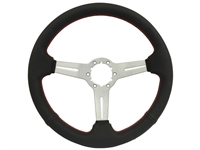Auto Pro USA , Volante , Brushed , perforated leather , slots , red stitch , Steering Wheel  , GM , MOPAR , FORD , Corvette , Mustang , Charger , Challenger , Camaro , El camino , Impala , bel air , nova , chevy II , oldsmobile , firebird , bronco , vw ,